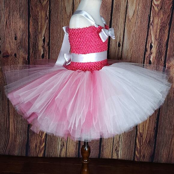BLACK FRIDAY SALE - Girl's Tutu Dress And Hair Clip Set Size 6 - 8/9 NWT - Picture 5 of 12